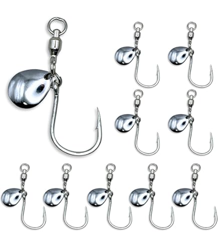 Amazon | E&K726 メタルマジック 対応 替えフック10個 #1/0 ブレード